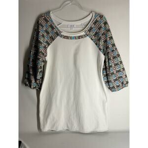 LAIA Anthropologie Marietta Puff-Sleeved Tunic Dress Size Small Cotton